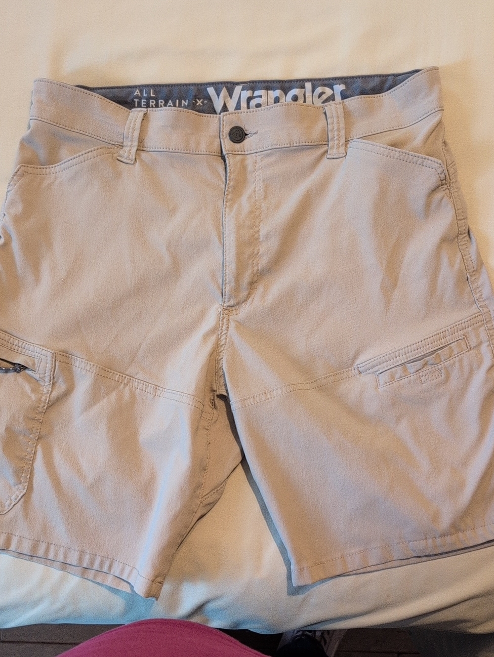 Wrangler Men’s All-Terrain Tan Cargo Shorts
